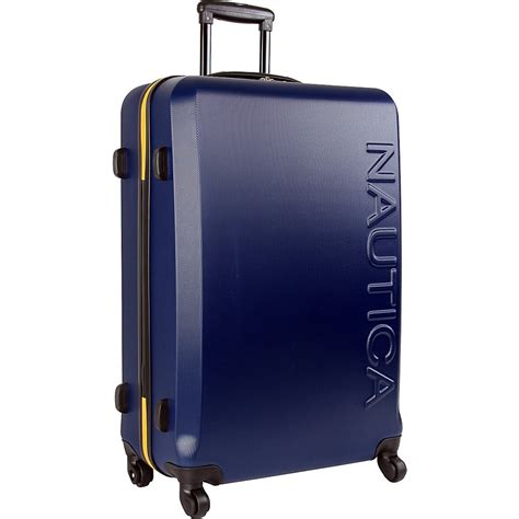 Nautica Hardside Spinner Wheels Luggage 28 Inch Expandable Large Suitcase Nautical Fashions