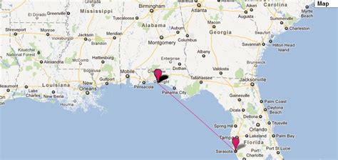 Nautical Distance Between Destin Fl And Sarasota Fl