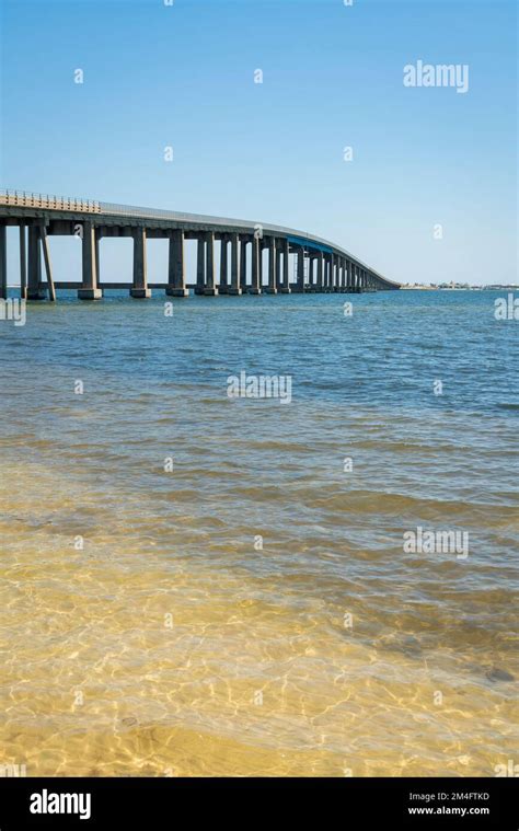 Navarre Beach Causeway Over The Waterway At Destin Florida Stock Photo