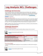 Ncl Challenges Log Analysis Docx Istm283cc Previous Ncl