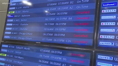 Nearly All Cleveland Airport Flights Canceled Due To Winter Storm Wkyc Com