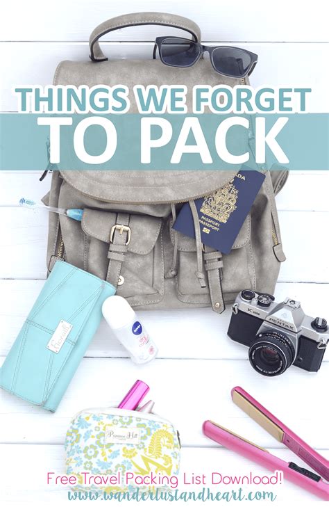 Never Forget Something Important Or Useful Again Packing List For