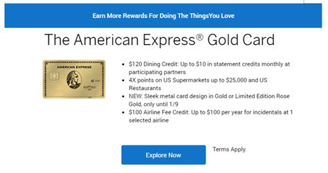 New American Express Gold Benefits Showing For Existing Customers 2X