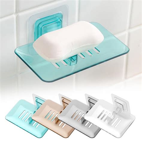 New Bathroom Shower Soap Shelf Soap Box Dish Storage Plate Tray Holder