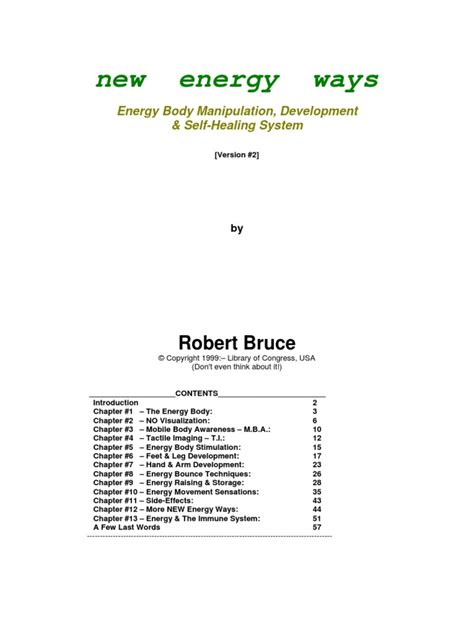 New Energy Ways Robert Bruce Mental Image Imagination