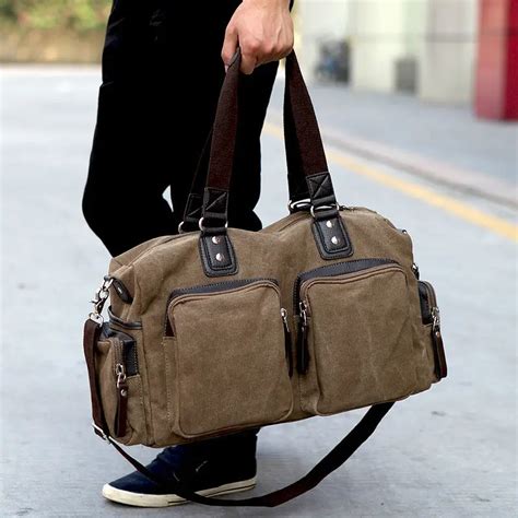 New Fashion Military Canvas Men Luggage Bag Canvas Men Travel Bags Large Duffel Bags Weekend Bag