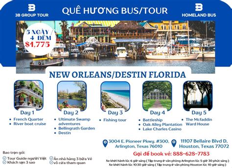 New Orleans Destin Florida 5 Days 4 Nights 3B Group Tour Corporation