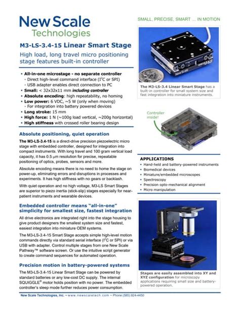 New Scale Technology M3 Ls 3 4 15 Electroverg Pdf Free Download