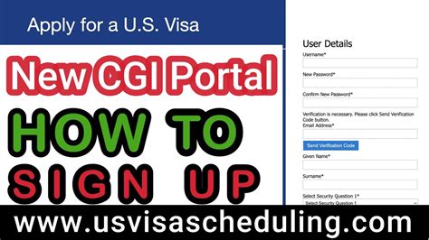 New Usa Visa Cgi Portal How To Signup And Login Www