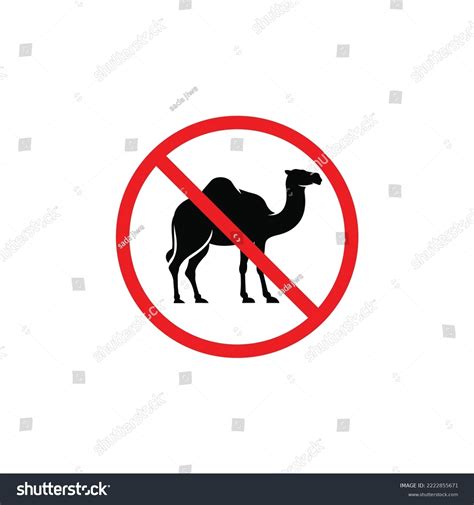 No Camel Symbol No Camel Allowed Stock Vector Royalty Free 2222855671