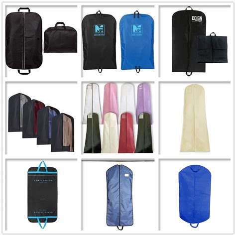 Non Woven Personalised Zip Lock Garment Bag Foldable Garment Travel