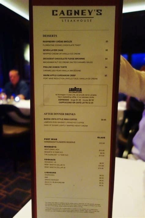 Norwegian Escape Menus Croisiere Bahamas Croisiere Bahamas