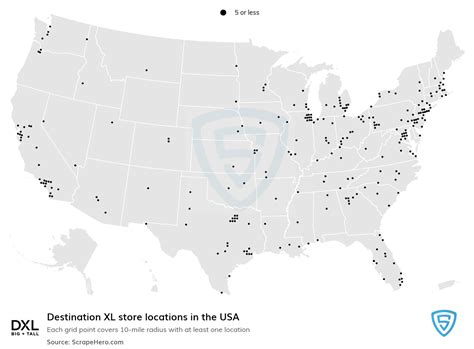 Number Of Destination Xl Locations In The Usa In 2024 Scrapehero