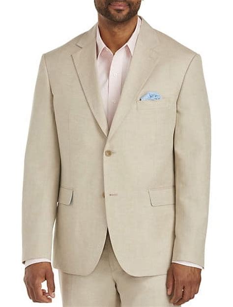 Oak Hill By Dxl Big And Tall Jacket Relaxer Linen Blend Suit Jacket