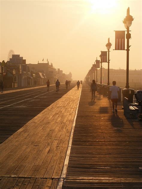 Ocean City Nj Boardwalk At Sunrise Venice Beach Dream Vacations