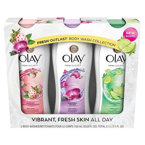 Olay Fresh Outlast Body Wash Cleansing Variety Pack 23 6 Fl Oz 3 Ct