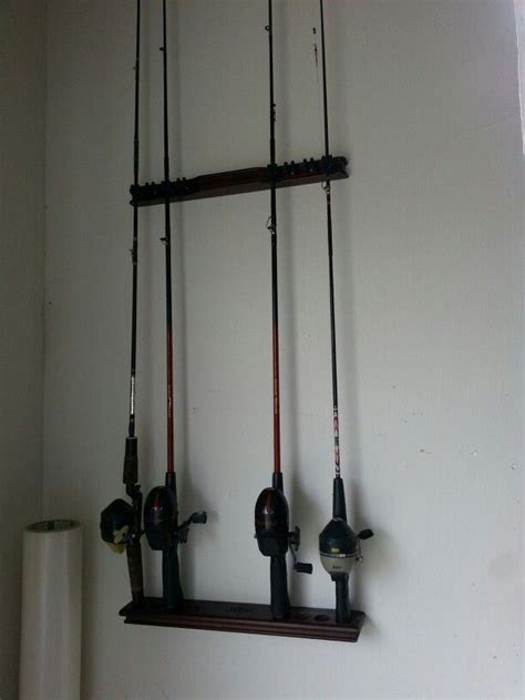 Old Pool Cue Holder Also Helps Organize Fishing Poles In The Garage Bass Fishing Tips Sport