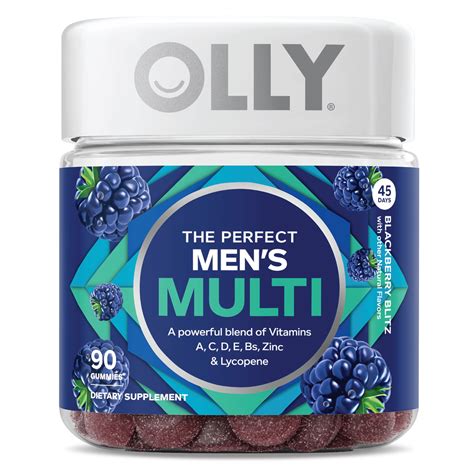 Olly Men S Multivitamin Gummy Vitamin Blend Blackberry 90 Ct