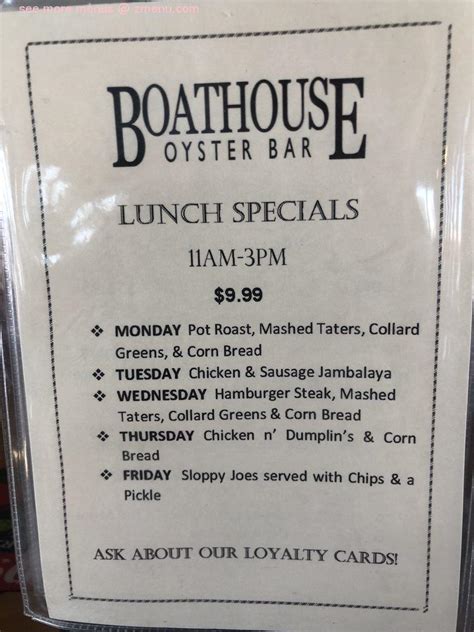 Online Menu Of Boathouse Oyster Bar Restaurant Destin Florida 32541