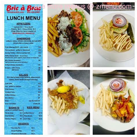 Online Menu Of Bric A Brac Restaurant Destin Florida 32541 Zmenu