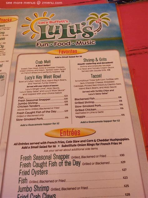 Online Menu Of Lulus Destin Restaurant Destin Florida 32541 Zmenu