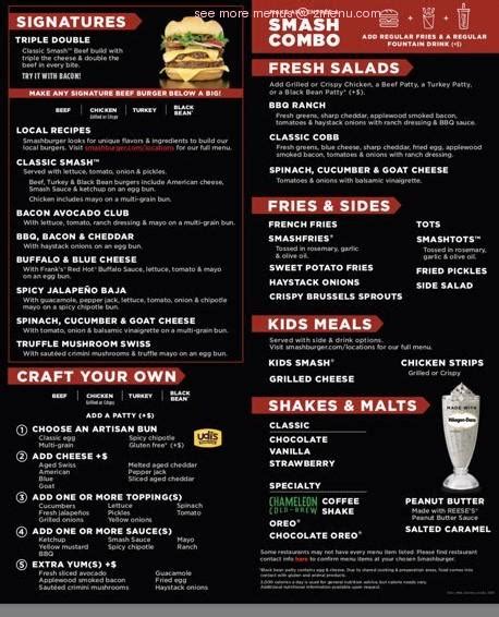 Online Menu Of Smashburger Restaurant Destin Florida 32541 Zmenu