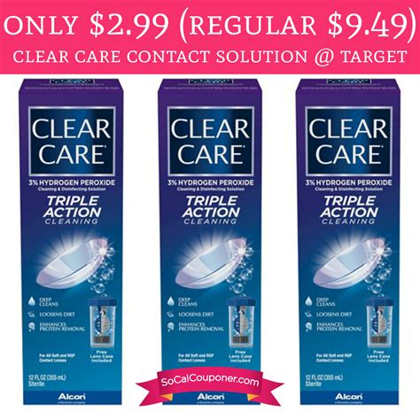 Only 2 99 Regular 9 49 Clear Care Contact Solution Target Until