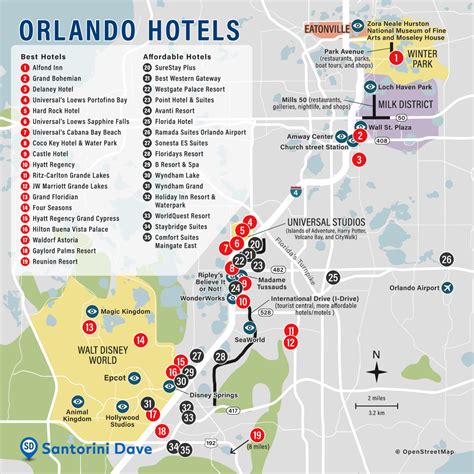 Orlando Hotels On I Drive Map Amp Parking Hyatt Regency Orlando