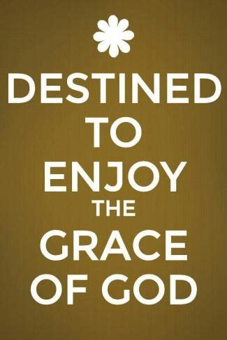 Our Destiny Is To Enjoy The Grace Of God And Live A Grace Enjoying Life