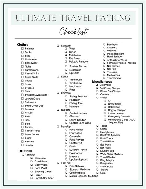 Our Road Trip Essentials Travel Checklist Printable Bless Er House