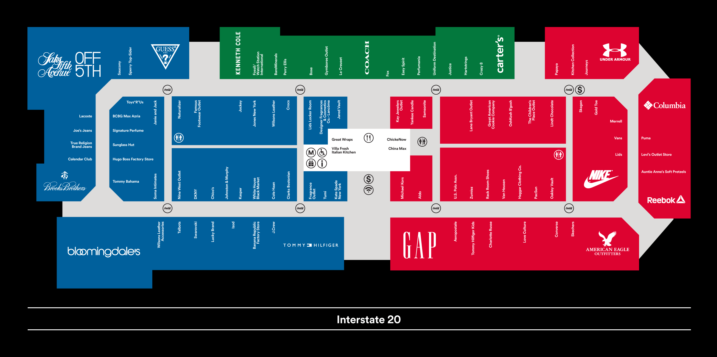 Outlet Mall Stores Map Iucn Water