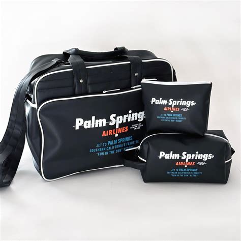 Palm Springs Airlines Toiletry Bag Black Destination Psp