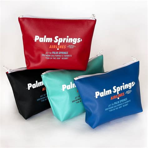 Palm Springs Airlines Travel Pouch Aqua Destination Psp