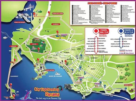 Panama City Panama Tourist Map