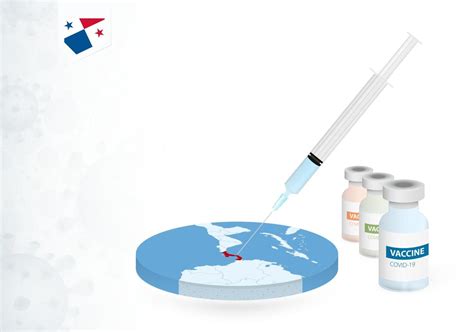 Panama Vaccination Concept Vaccine Injection In Map Of Panama Vaccine