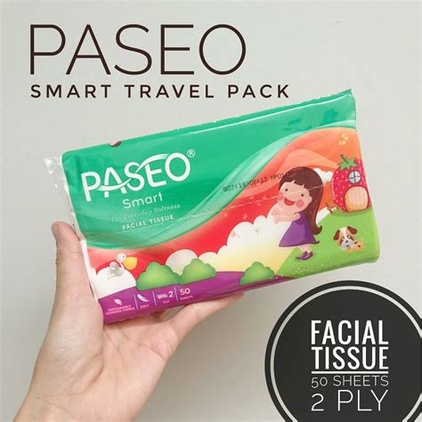 Paseo Travel Pack 50S 2Ply Tissue Paseo Smart 50 Sheets 2 Ply Facial Tissue Travel Pack Shopee