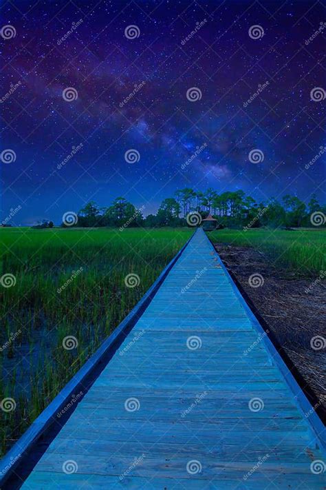 Path To Unknown Destination With Milky Way Stock Image Image Of Risk