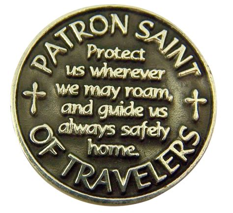 Patron Of Travelers Saint Christopher Devotional Prayer Coin Other