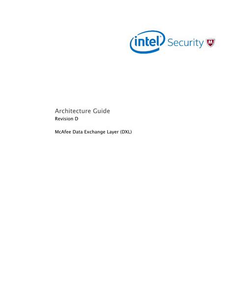 Pdf Architecture Guide Community Mcafee Com Mcafee Data Exchange