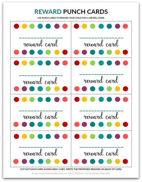 Pdf Blank Reward Punch Card Etsy Canada Kids Rewards Punch Cards Reward System For Kids