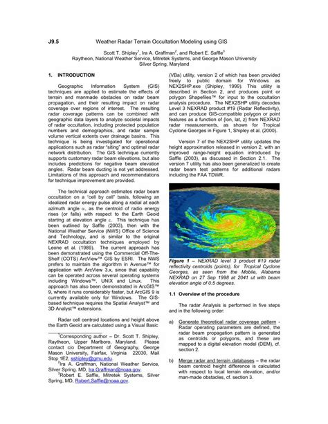 Pdf J9 5 Weather Radar Terrain Occultation Modeling Using Gis