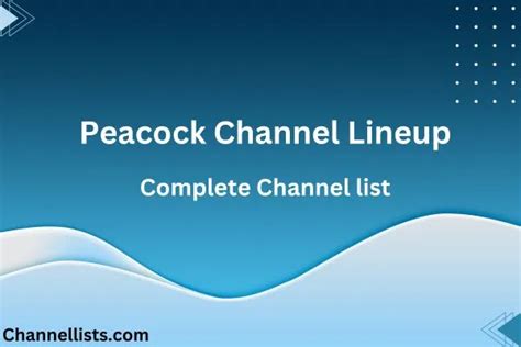 Peacock Channel Lineup Complete Channels List 2024