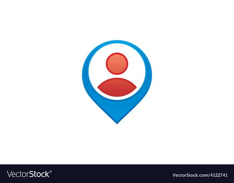 People Location Gps Destination Logo Royalty Free Vector