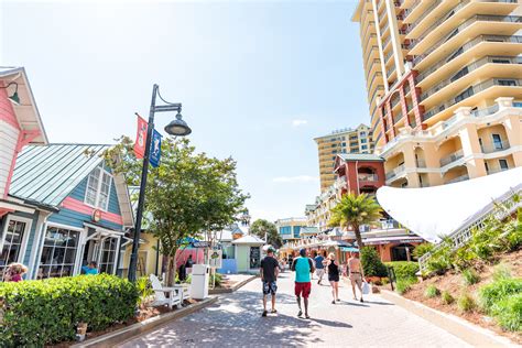 People Walking Down The Destin Harbor Boardwalk Your Friend At The Beach