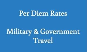 Per Diem Rates Military Government Travel