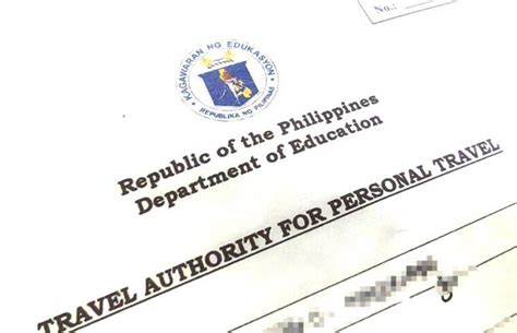 Personal Authority To Travel Abroad Application Process For Deped Teachers