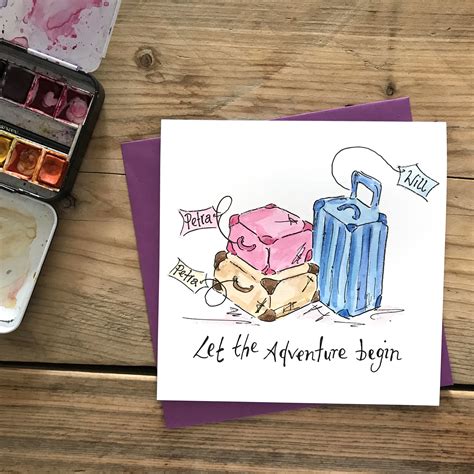 Personalised Travel Card Let The Adventure Begin Bon Etsy The Perfect