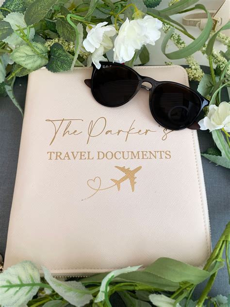 Personalised Travel Document Holder Gift For Couples Travel Gift