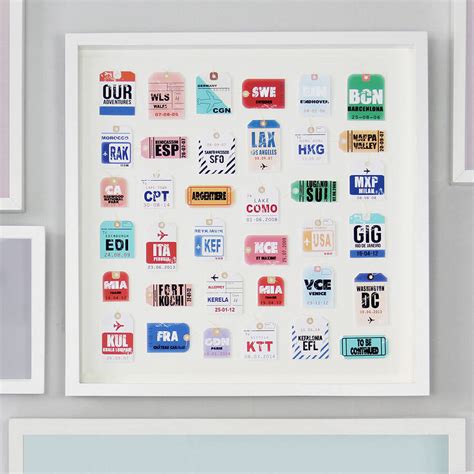 Personalised Travel Tag Artwork By Velvet Ribbon Notonthehighstreet Com