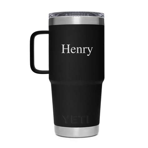 Personalized Authentic 20 Oz Yeti Travel Mug Laser Engraved